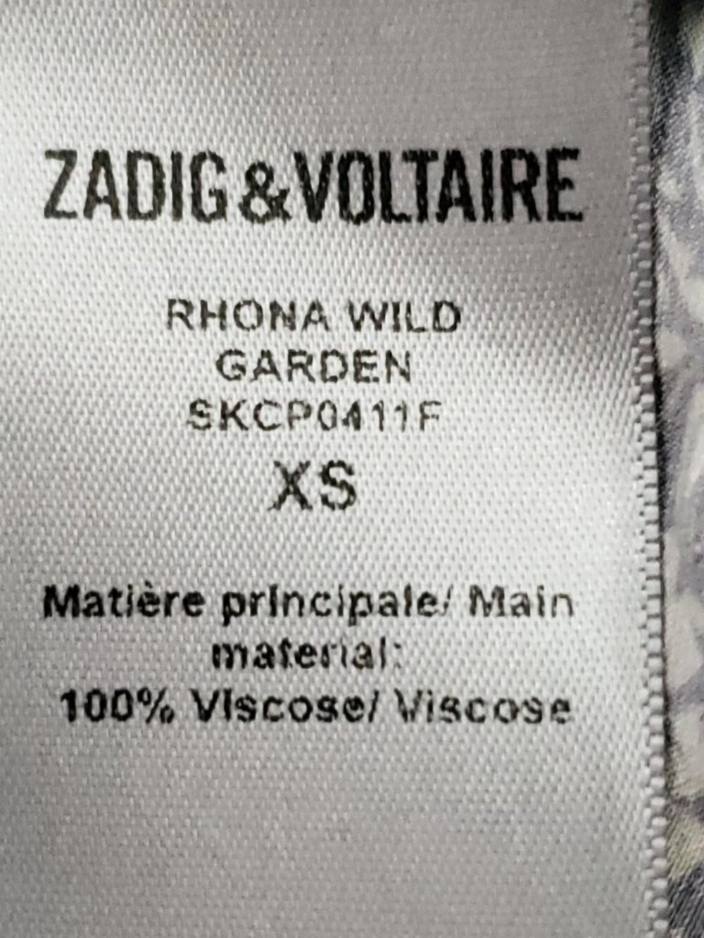 Zadig & Voltaire Rhona Wild Garden Floral Flutter Sleeve Women's Dress Size XS - Picture 12 of 13